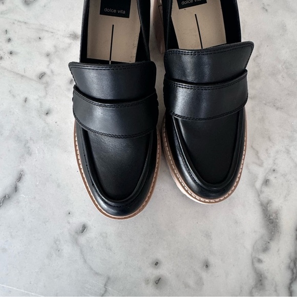 Dolce Vita Women's Halona Lug-Sole Platform Loafers Black Size 7.5 - Picture 7 of 11